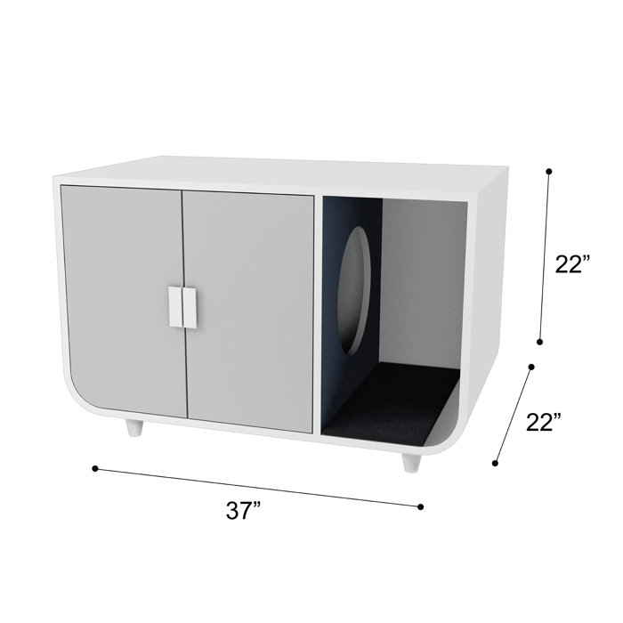 Teamson Pets Dyad Litter Box Enclosure & Reviews Wayfair